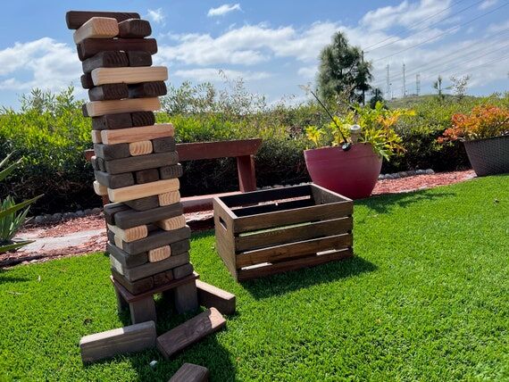 Giant Tumble Tower Game play up 6ft crate and...