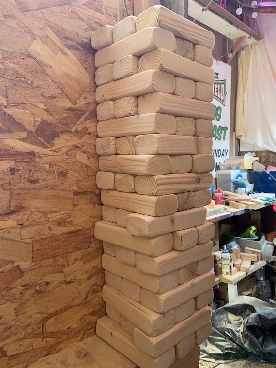 Giant Wood Tumble Tower Game: 6ft Lawn & Yard...