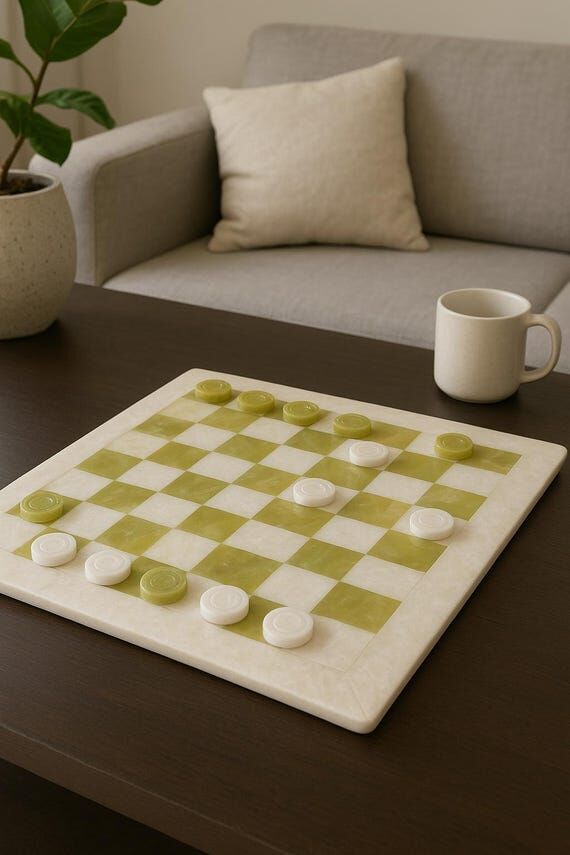 Green Onyx Checker Set — 12” & 16” Ston...