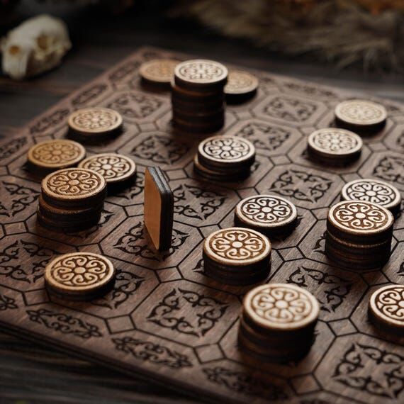 Tak Board Game, Tak Pieces, Rustic Game, Stra...