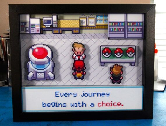 Pokemon FireRed Shadow Box | Gameboy Advance ...