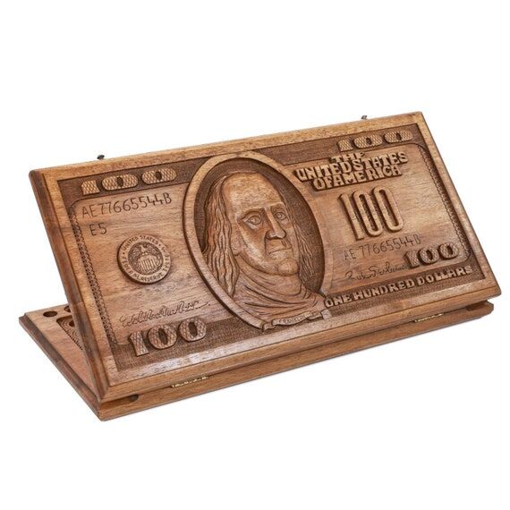 American Dollar Backgammon Set with Incrusta...