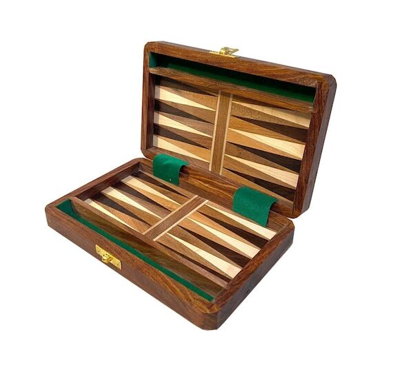 Handmade Travel Backgammon 8" 10" 1...