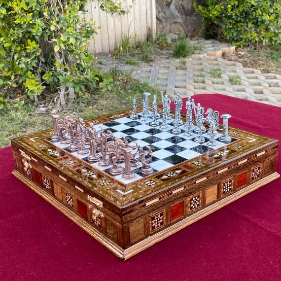 Luxury Greek Mythology Chess Set- 12" Ha...