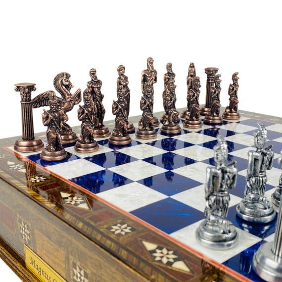 Luxury Greek Mythology Chess Set- 15" Ha...