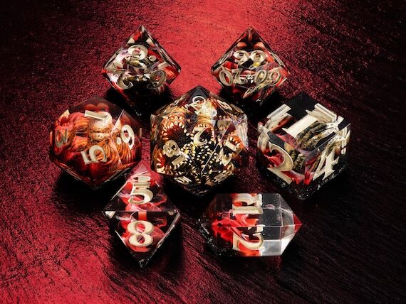 Strange Dice Set, Handmade Epoxy Resin Sharp ...