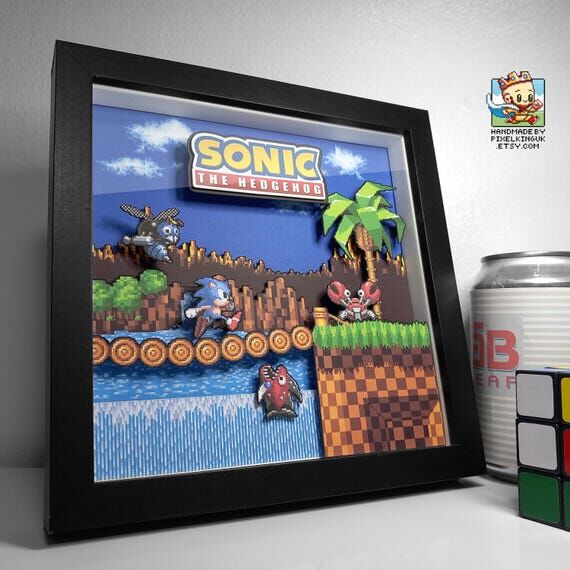 Sonic the Hedgehog Green Hill Zone Pixel Art ...
