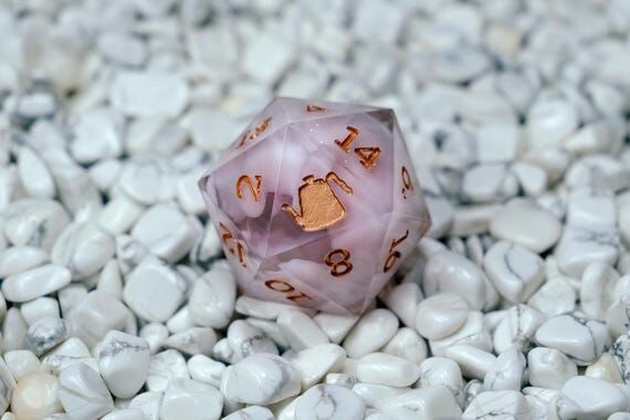 Clouded Lace: Handmade Pink Cloud Resin Chonk...