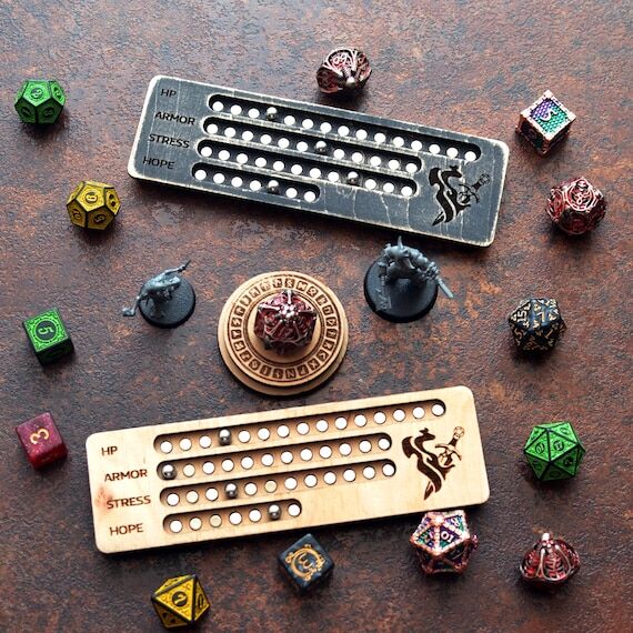 TTRPG Magnetic Tracker for Daggerheart. Stat ...