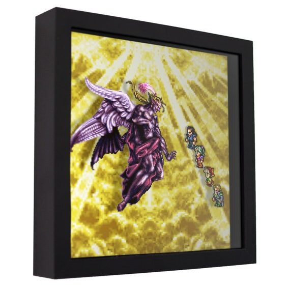 Final Fantasy VI Kefka Battle 3D Shadow Box -...