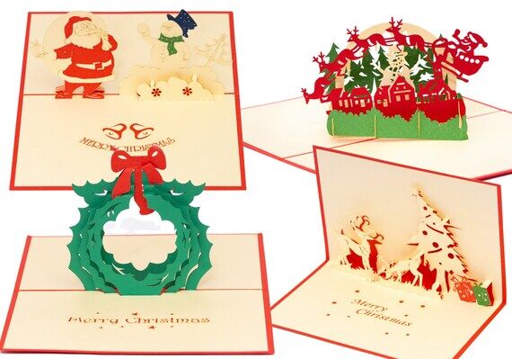 3D Christmas Pop Up Cards: Handmade Holiday G...