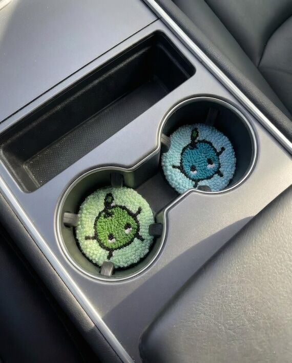 Cozy Farming Game-Inspired Car Coasters, Game...
