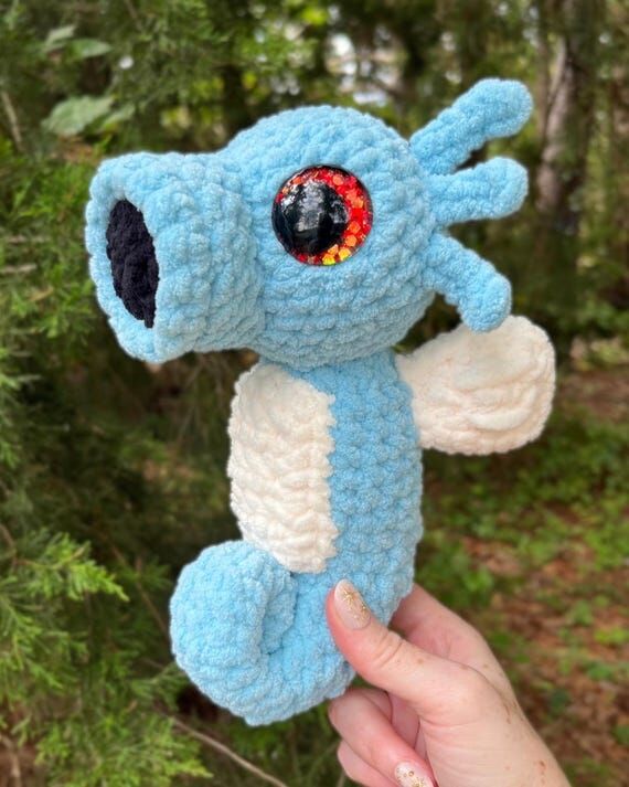 Seahorse Plushie | Pocket Mon Inspired Amigur...