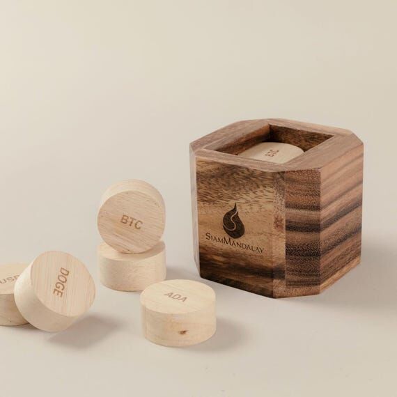 Bitcoin Wooden Stacking Puzzle: Crypto Desk T...
