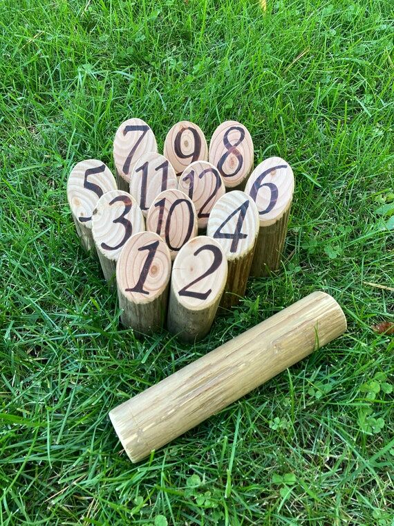 Scatter Game Set | Rustic Pine Pins/Baton | S...
