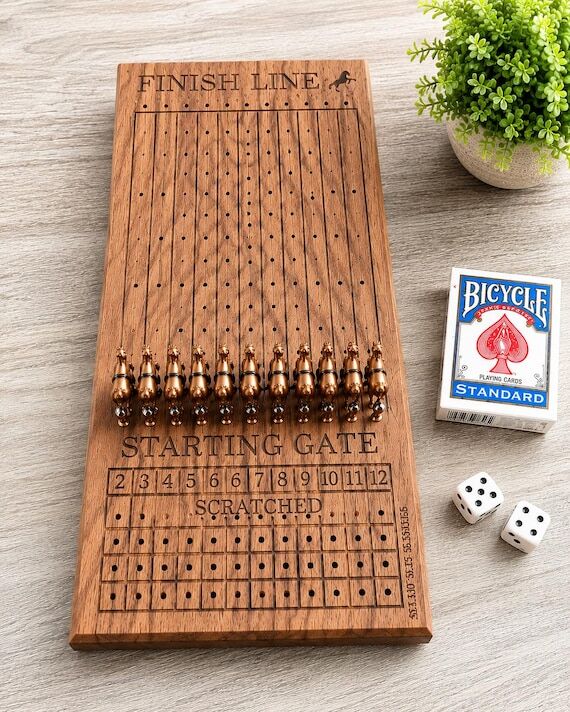 Horse Racing Game | Handmade Wooden Derby Boa...
