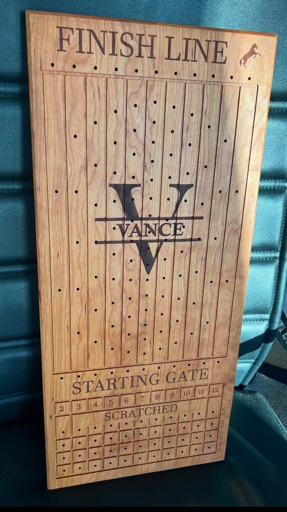 Custom Engraved Horse Racing Game...