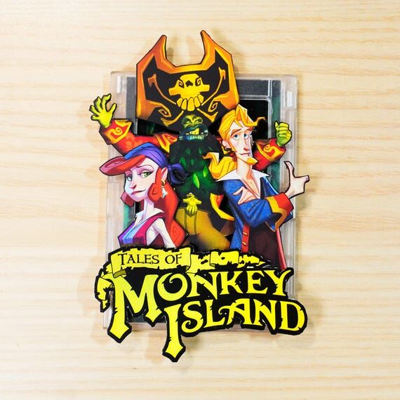 Handcut 3D Monkey Island Fridge Magnet | Vide...