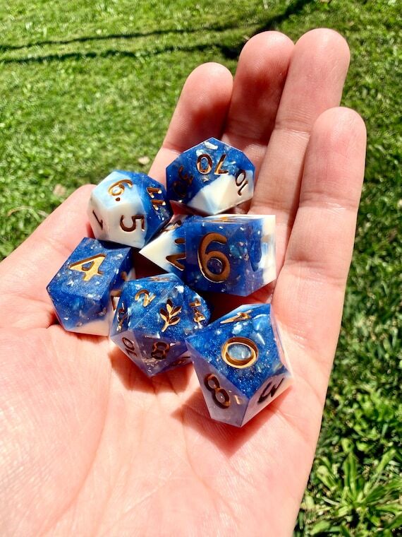 Aura of Courage | handmade polyhedral resin d...