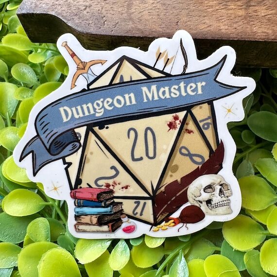 Dungeon Master D20 Sticker | DnD | Dungeons a...