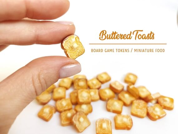 Miniature Buttered Toasts / Board Game Pieces...