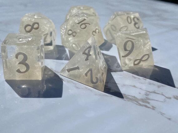 Misty Visions | Handmade Resin Polyhedral Dic...