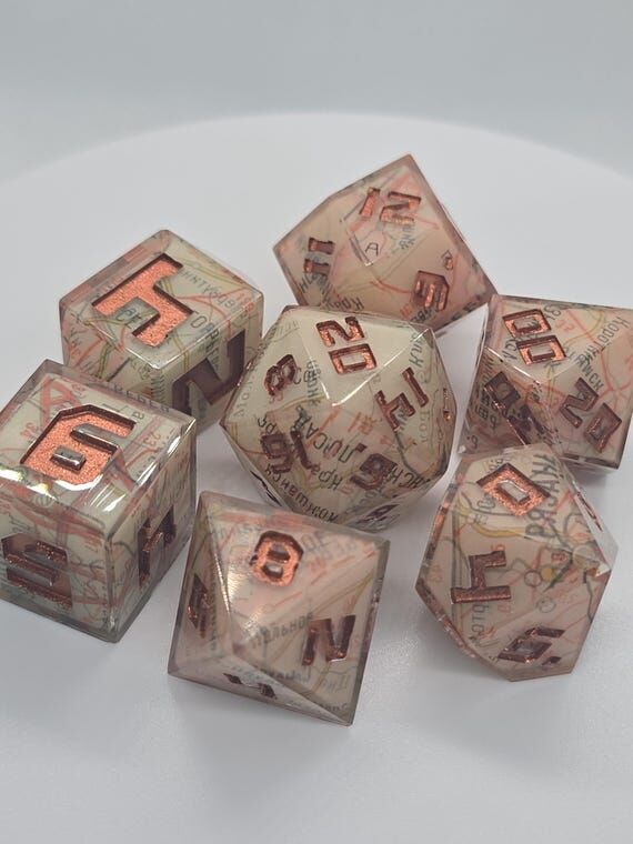 USSR Road Atlas Dice Set (1970) Handmade for ...