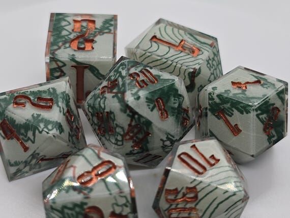 Dragonlance Map Dice Set (1984) Handmade for ...