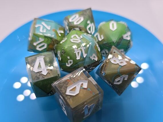 Golarion Dice Set Handmade for D&D, Pathfinde...