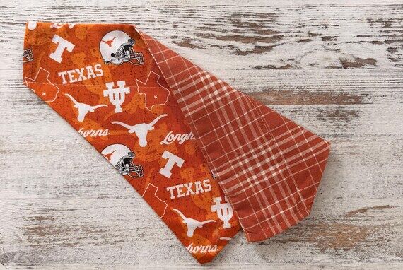 Longhorn Dog Bandana Over the Collar, Slip On...