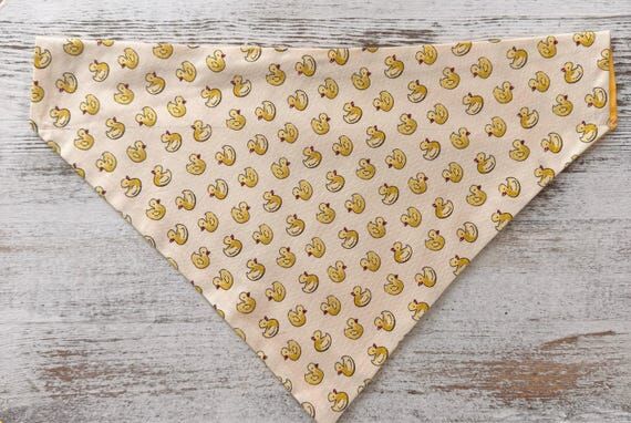 Duck Print Dog Bandana Over the Collar, Cute ...