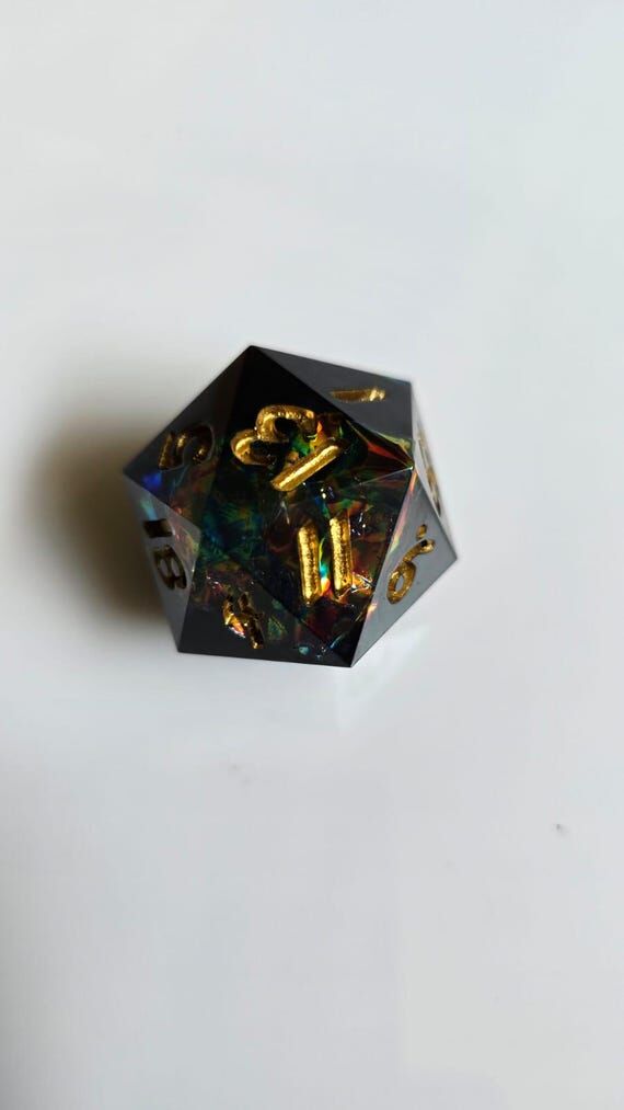 Dark Prism - Single D20, D20 in 35mm Chonk Si...