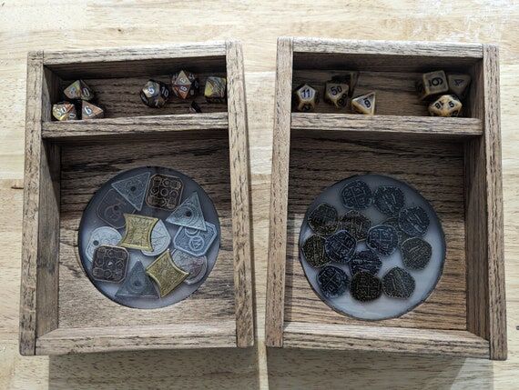 Wood & Resin Treasure Dice Tray for Dungeons ...