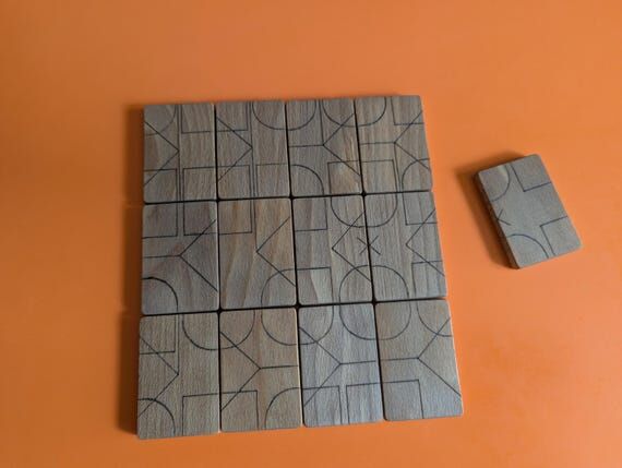 Abstract Network wooden game set...