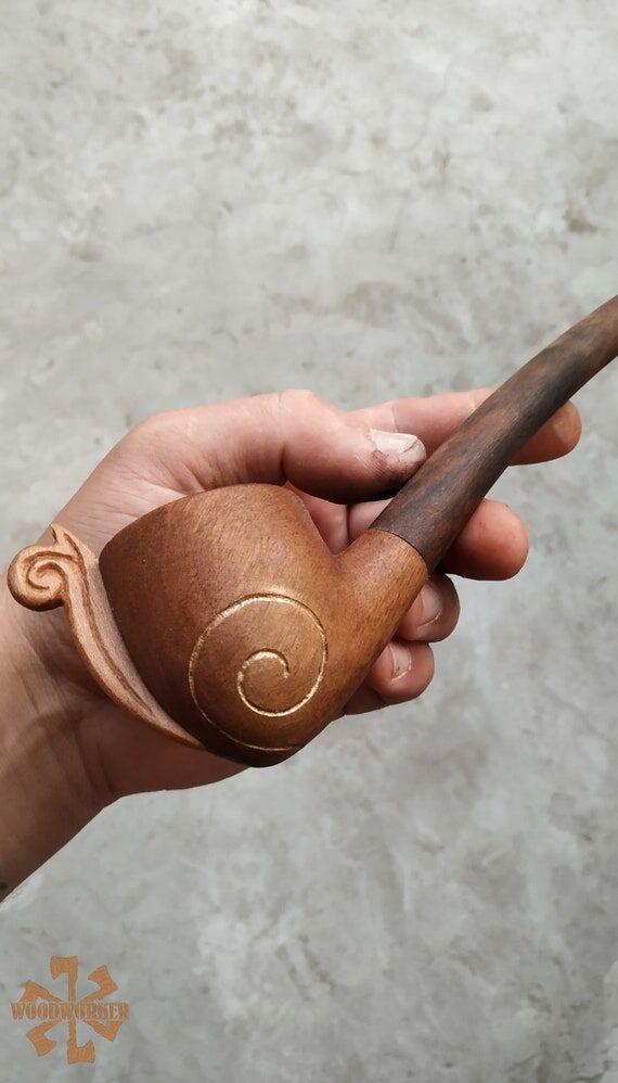 Handmade Walnut Pipe: Bilbo Baggins Inspired,...