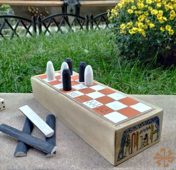 Handmade Senet Board Game: Ancient Egyptian G...