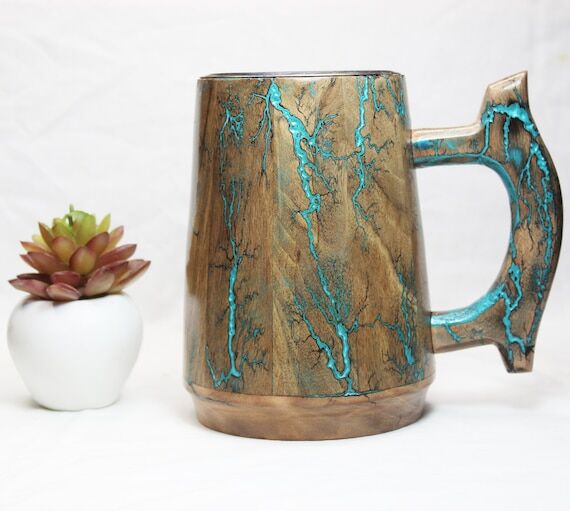 Personalized Wooden Beer Mug: Groomsmen Gift,...