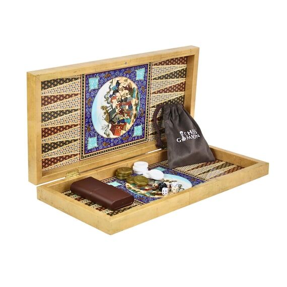 Personalized Handmade Khatam Design Backgammo...