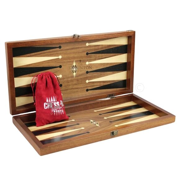 Handmade Walnut Backgammon Set Mother of Pear...