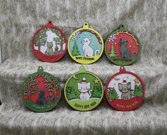 Cat Holiday Fun Cute Ornament Holiday Decorat...