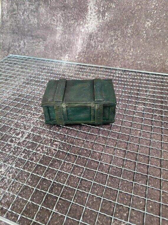 Rust Military Box — handmade gaming decor, ...