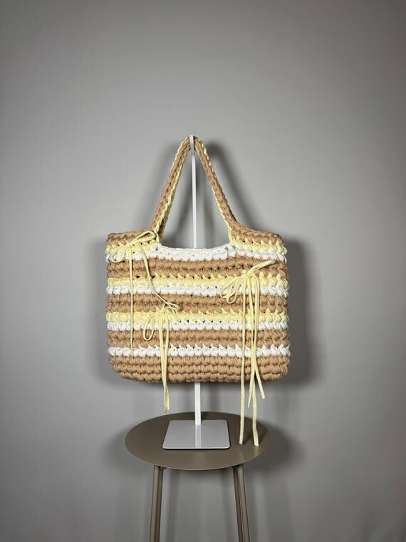 Crochet Bag Handmade Shopper XL – Crocheted...
