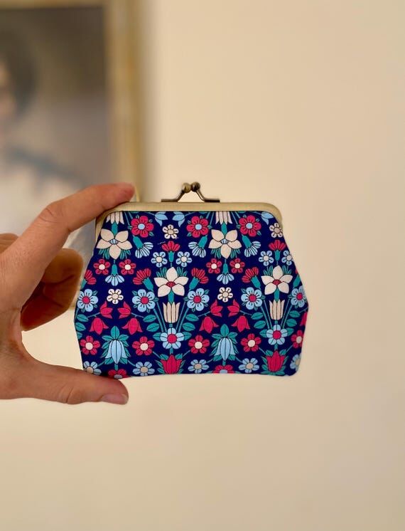 Liberty London fabric Coin Purse: Handmade Fl...