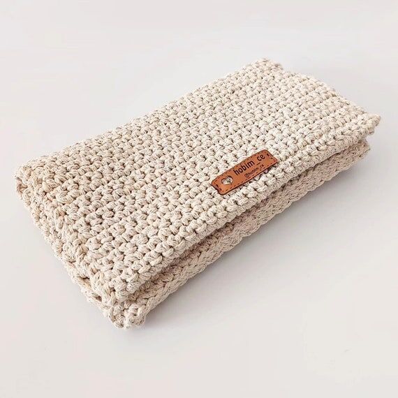 Handmade Knitted Wallet: Crochet Card Holder,...