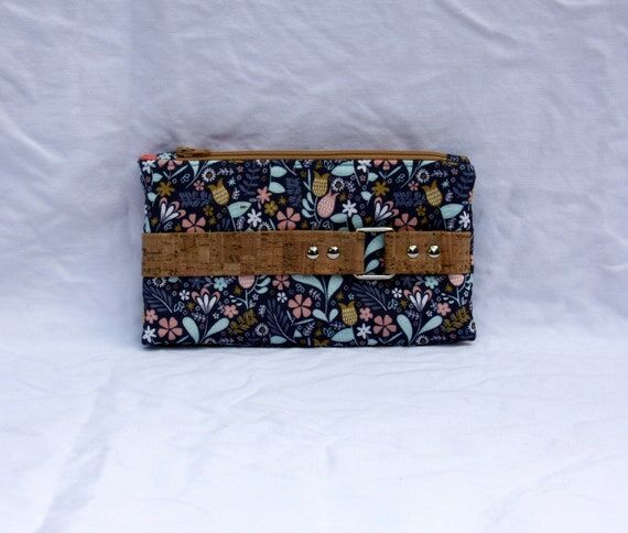 Floral Cotton Wallet with Cork Strap – Road...
