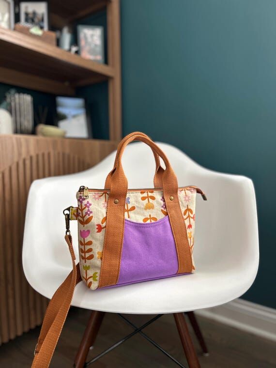 Canvas Top Handle Bag | Mini Oxbow Tote Cross...