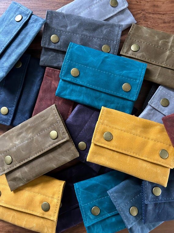 Waxed Canvas Double (No Social Media) Card Wallet - Choose...