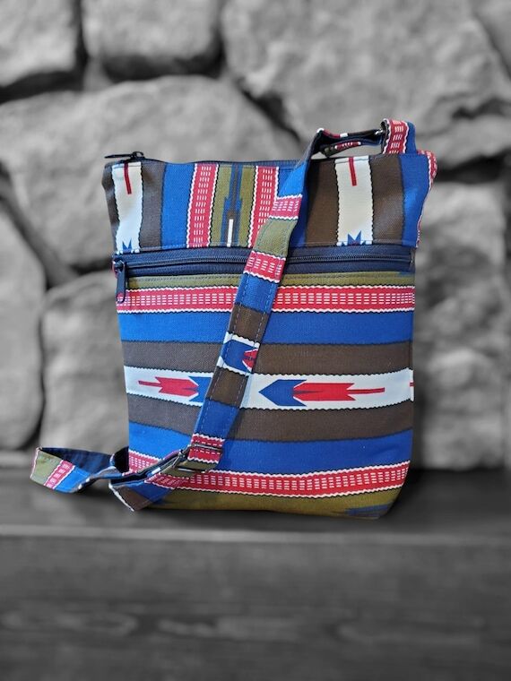 Southwest Canvas Crossbody Purse: Handmade US...