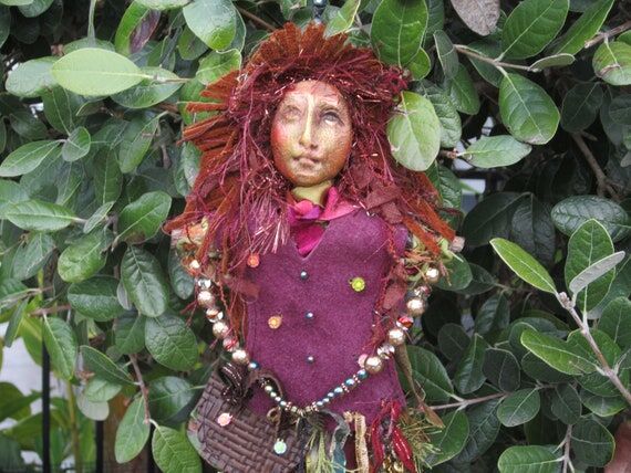 Handmade Rose Spirit Art Doll | Beaded Goddes...