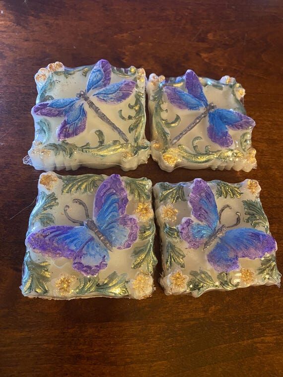 Hand painted guest sized soap bars to decorat...